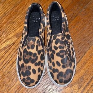 a new day Leopard Print Slip-On Sneakers - Tan & Black
